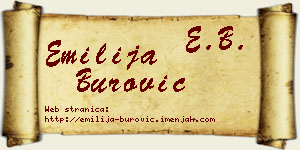 Emilija Burović vizit kartica